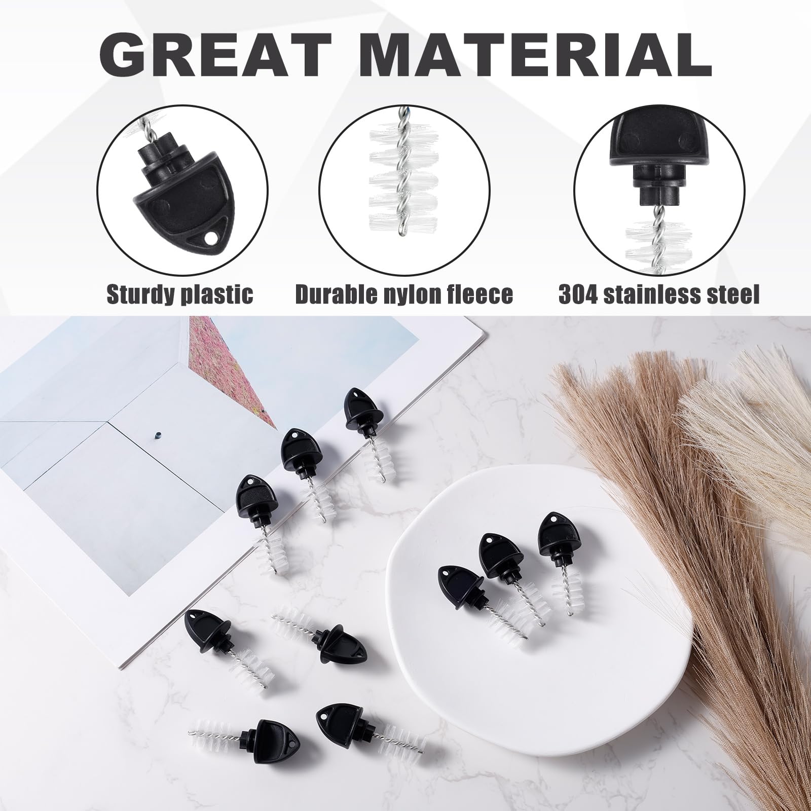 NQEUEPN 10 Pz Beer Tap Plug Brushes, Tappi di Plastica per la Pulizia dei Rubinetti della Birra Spazzole per la Pulizia dei Rubinetti della Birra alla Spina per Ristoranti e Bar Domestici (Nero)