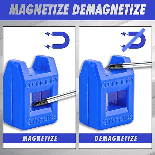 Miniatura 5 de CARTMAN Juego de destornilladores magnéticos de 12 piezas, 6 Phillips y 6 planos, juego de herramientas manuales de agarre de cojín profesional