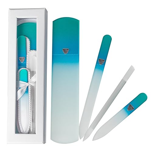 Miniatura 11 de Kit de uñas Bona Fide Beauty: hecho a mano de vidrio checo, regalo perfecto para una adolescente, set de regalo de 4 piezas en color transparente