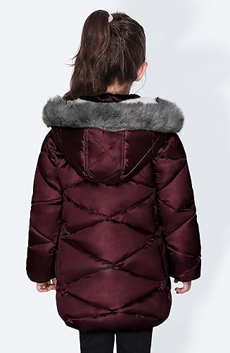 Miniatura 2 de SOLOCOTE Abrigos de invierno con capucha y forro de sherpa, chaqueta ligera, gruesa, cálida, impermeable, resistente al viento, de algodón brillante