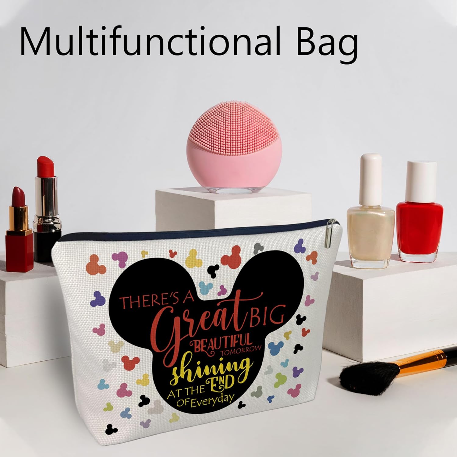 Cartoon Mouse Makeup Bag, Fairytale Fans Mouse Family Cosmetic Bag Gift for Women, Teens, Animal Lovers, Sister, Birthday, Graduation, Mother’s Day Gift Idea, Christmas Gifts - Image 8