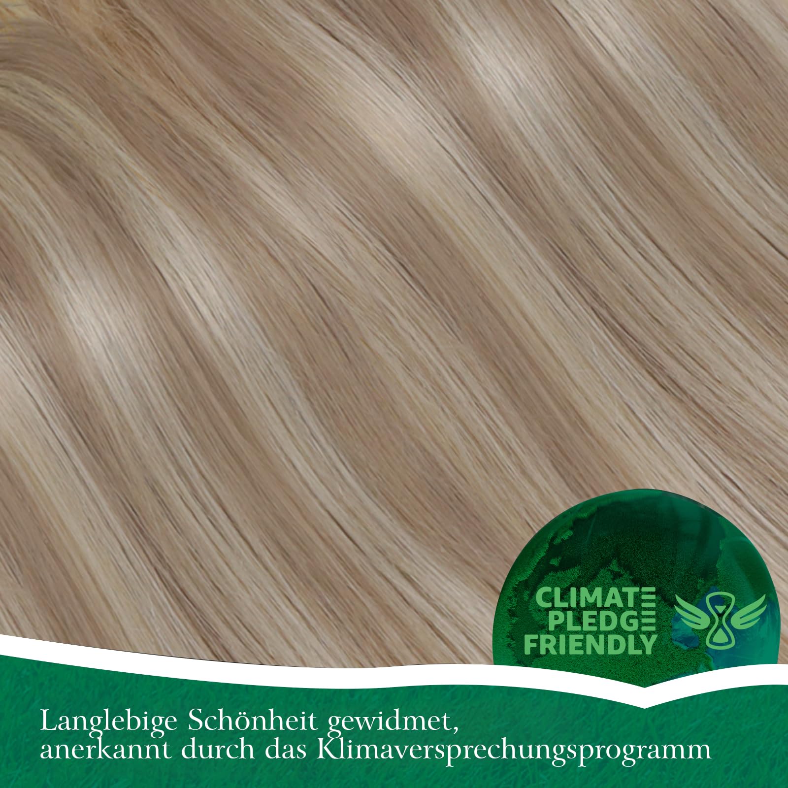 Easyouth Zopf Echthaar Extensions Blond Pferdeschwanz Extensions Echthaar Golden Blonde Highlight Mittelblond 30 cm 70g Zopf Extension Haarverlängerungen Glatt #16P22