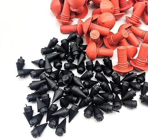 Miniatura 4 de VideoPUP 85 piezas en forma de hongo Reparación de neumáticos, color rojo niversal bala de goma para reparación de neumáticos de bolsillo tapones