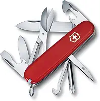 Victorinox Canivete suíço Super Tinker, canivete de bolso suíço de 14 funções com lâmina grande, 2 chaves de fenda e gancho multiuso - vermelho