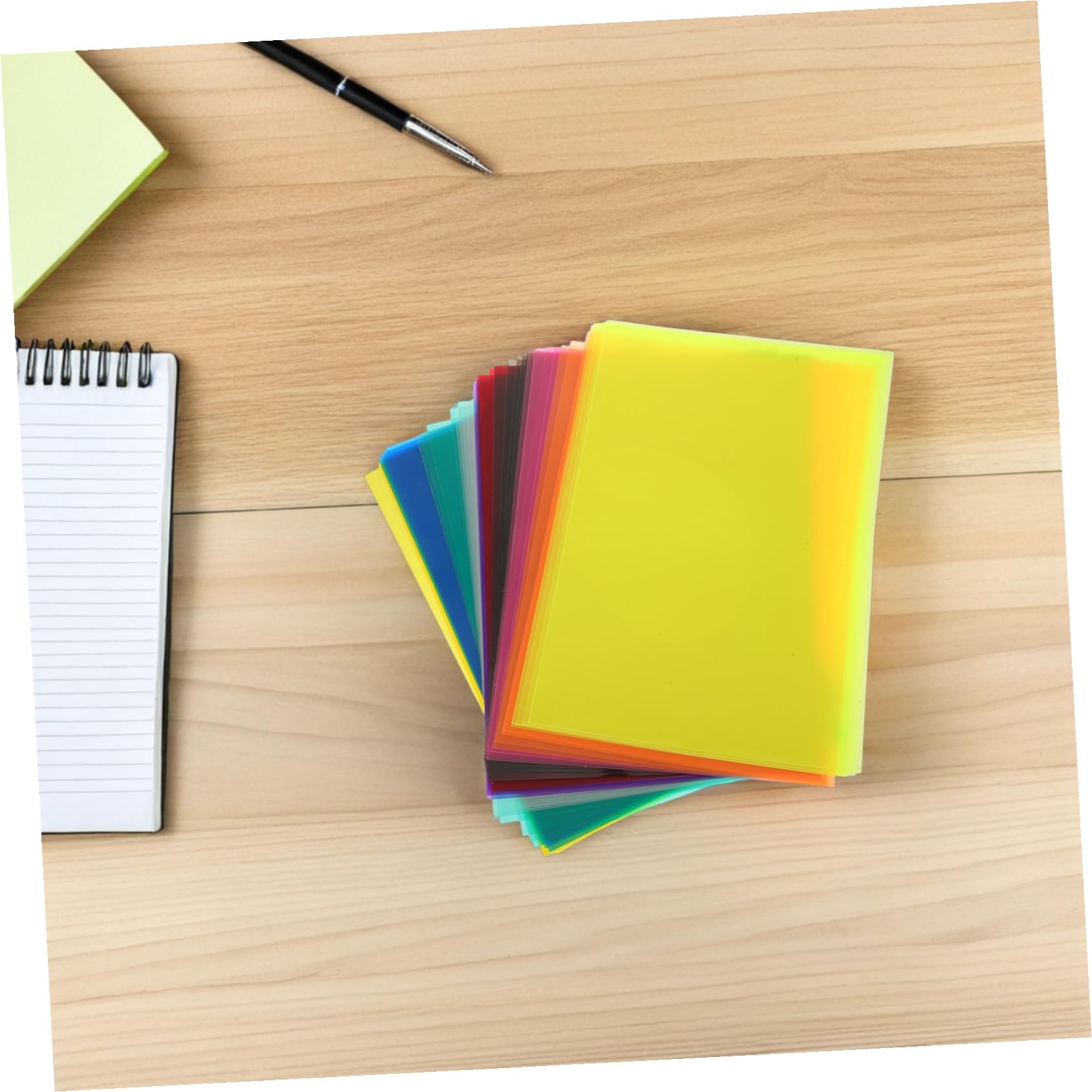 LIFKOME 50 Arkuszy Arkuszy Kolorowego Celofanowego Papieru Przezroczysta Do Rękodzieła Cienka i Elastyczna Do Dekoracji Świetlnych DIY dla Przedszkolaków i Projektów Edukacyjnych