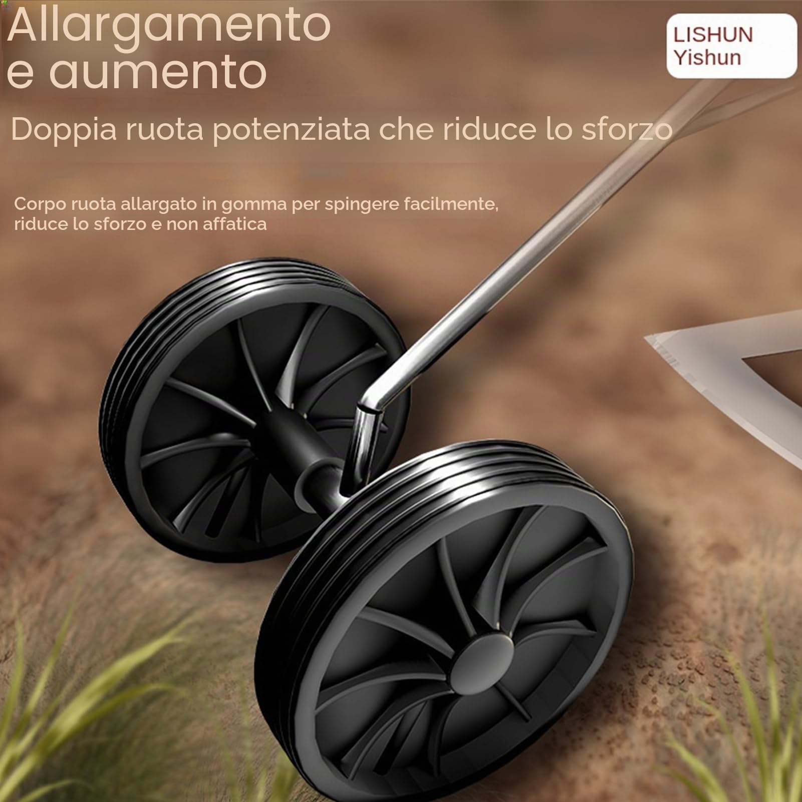Zappa professionale 3 in 1 in acciaio al manganese, zappa da giardino e coltivatore per diserbo, allentare e tirare solchi, diserbante a risparmio di per orto e coltivazione, efficiente