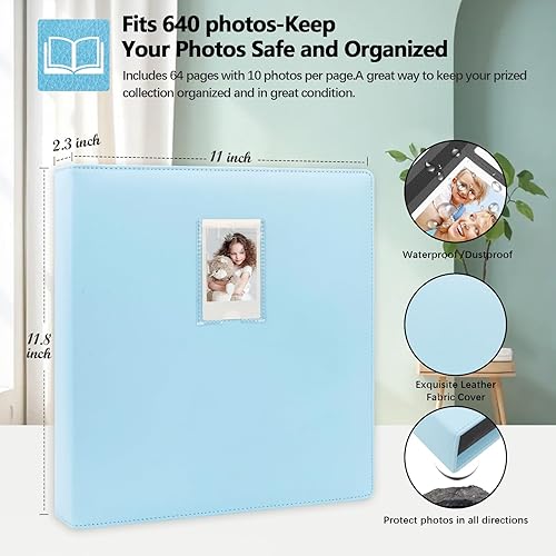 Miniatura 4 de Álbum de fotos de 640 bolsillos para cámara Fujifilm Instax Mini, cubierta de cuero, álbum de fotos para cámara instantánea Instax Mini 12 11 9 40