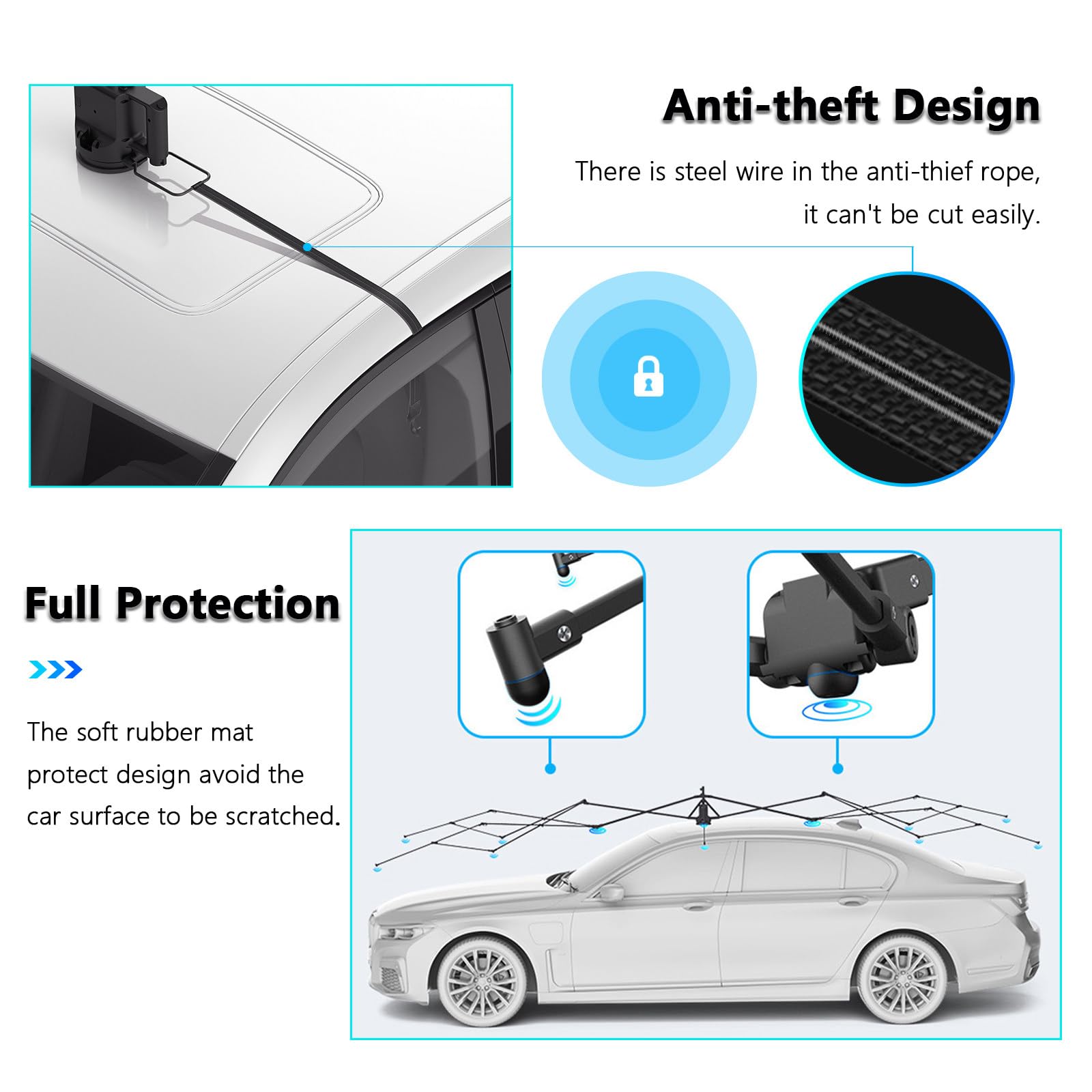 Tenda per Auto Universale, Posto Auto Coperto Mobile, Tenda per Auto Automatica, ombrellone per tettuccio per Auto per Tenda da Esterno, Adatto alla Maggior Parte dei Tipi di Auto,4.8m