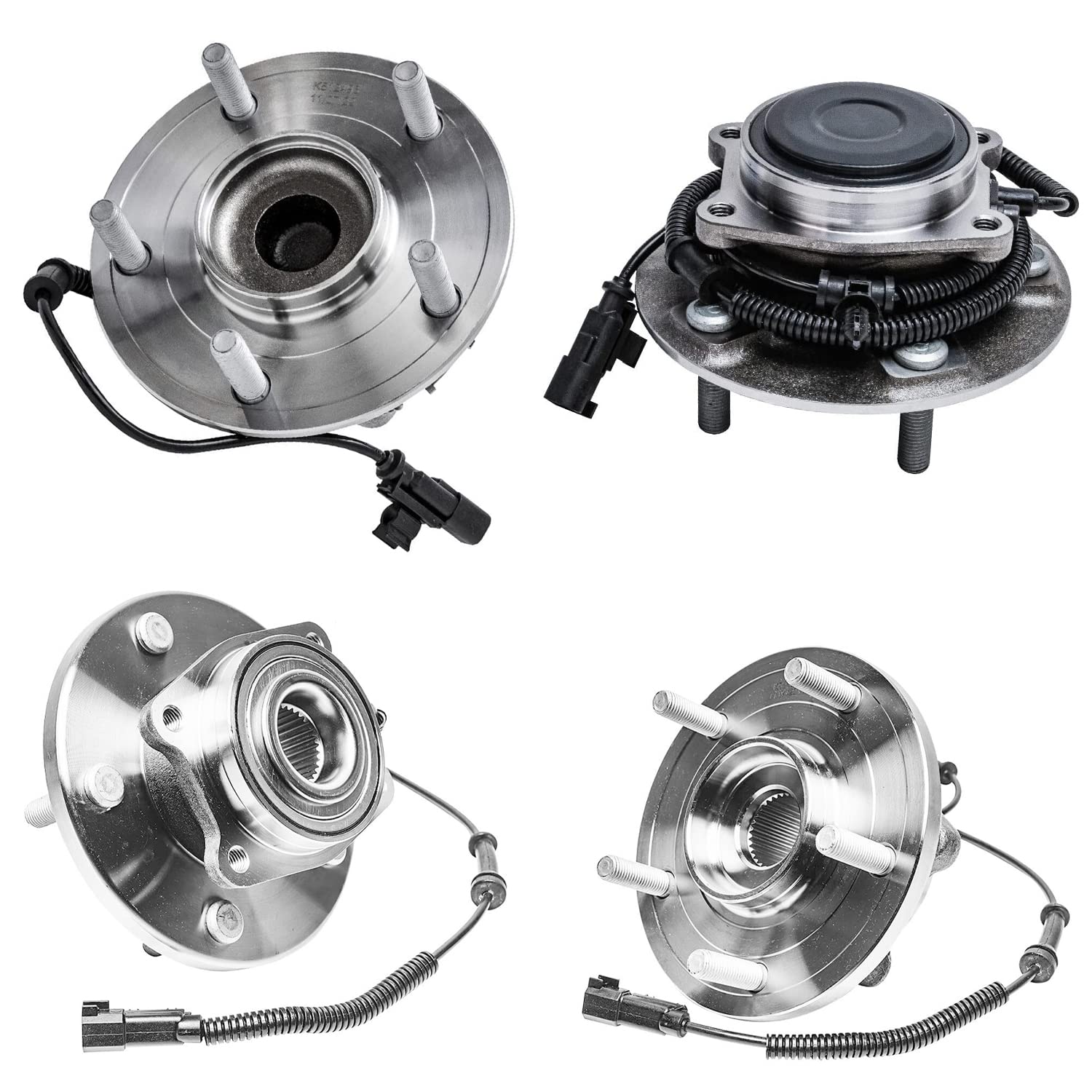 Detroit Axle - 4 Wheel Bearing Hubs for 2012-2020 Dodge Grand Caravan