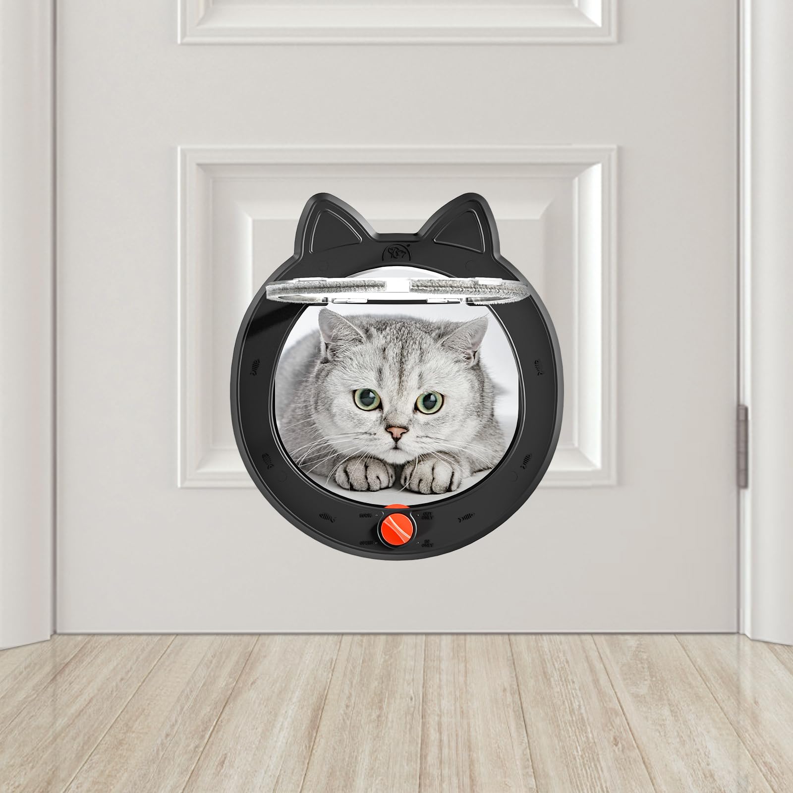 Cat Screen Door ClawJaw 4-Way Locking Cat Door (Fits