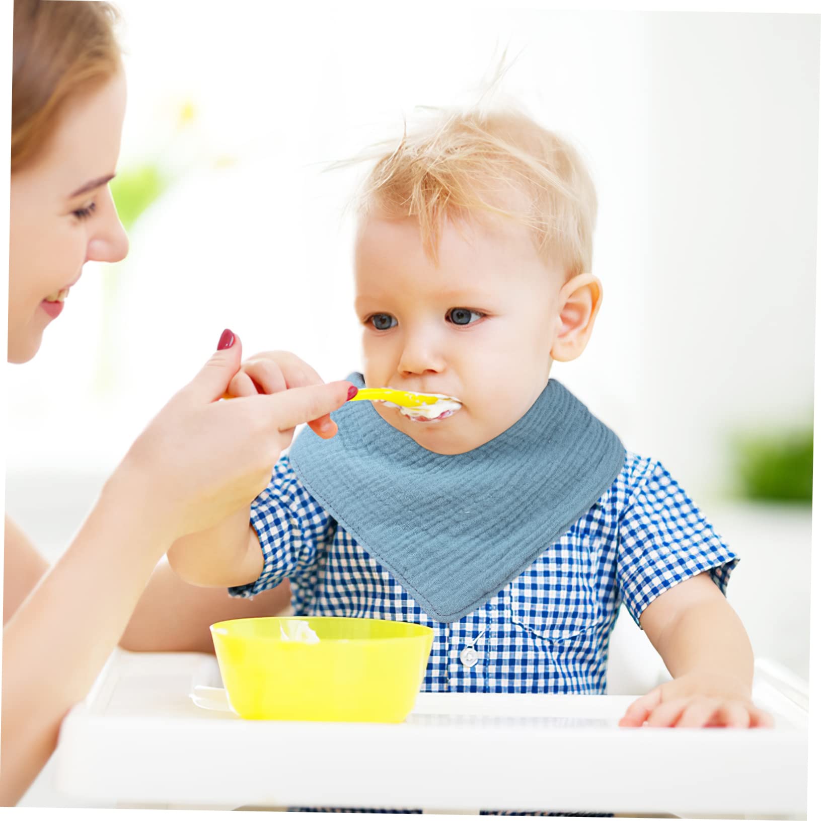 GALPADA 18stücke Dreieckslätzchen Für Jungen Und Mädchen Atmungsaktive Saugfähige Halstücher Für Monate Maschinenwaschbar Verschiedenen Farben Erhältlich Denimblau Rotbohne