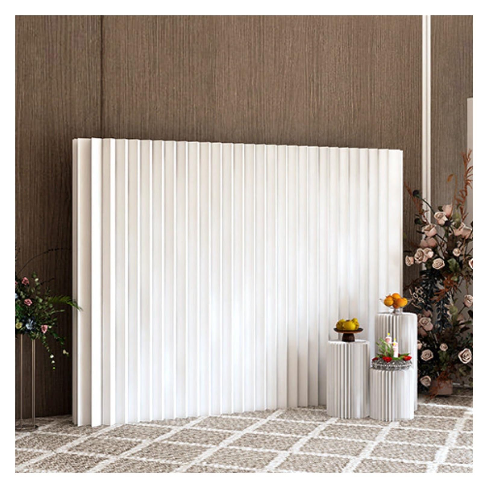 Biombo de Papel Decorativos Separadores De Ambientes | Tabiques Retráctiles Para Oficinas Comerciales, Tiendas Minoristas, Oficinas, Decorativos(180x18x400 cm)