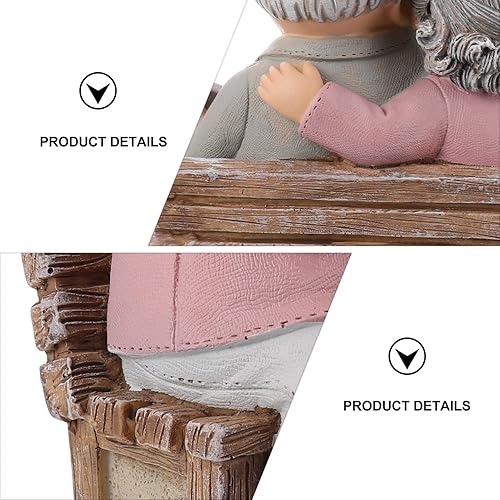 Miniatura 3 de Decoración de mesa de boda, figuras de hadas en miniatura, abuelos, aniversario, boda, resina, amor, ancianos, parejas, decoración de casa