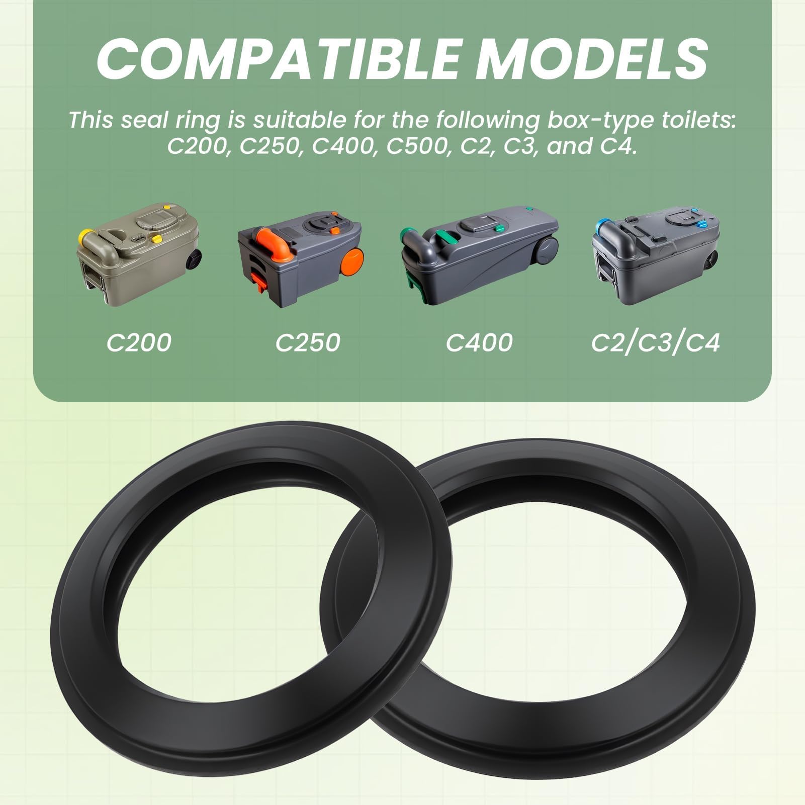 Junta Inodoro para Thetford C200 C250 C260 C400 C2 C3 C4, Recambio Sello Depósito Aguas Residuales Impermeable, Junta Goma Labio para WC Caravana, Autocaravana y Camping