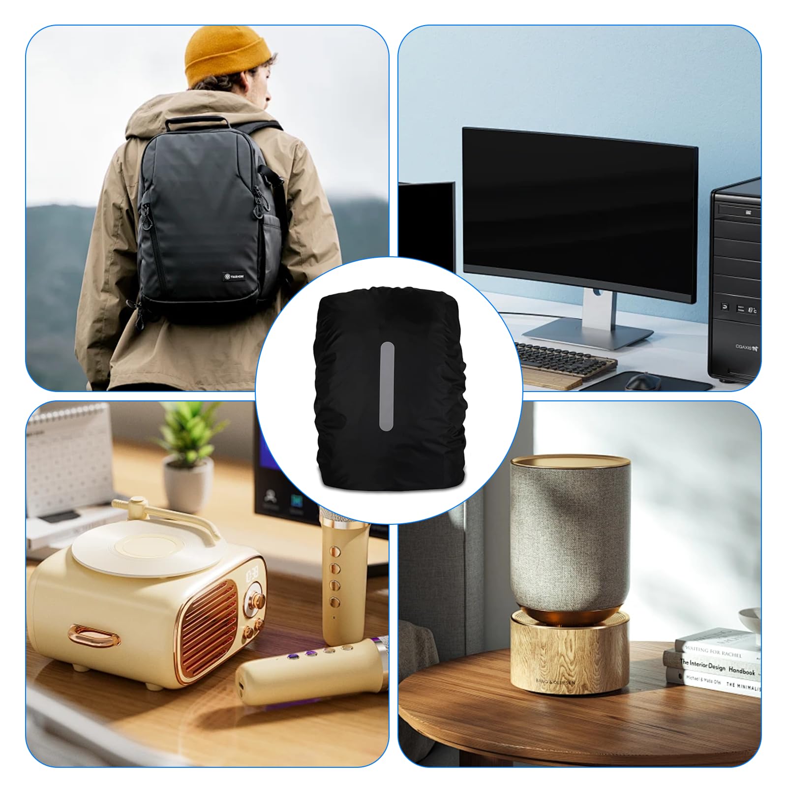 Parapioggia Zaino Elastico Zaino Impermeabile FuninCrea - 20-80L Per Trekking E Campeggio Funincrea Outdoor Resistente - Foto 2