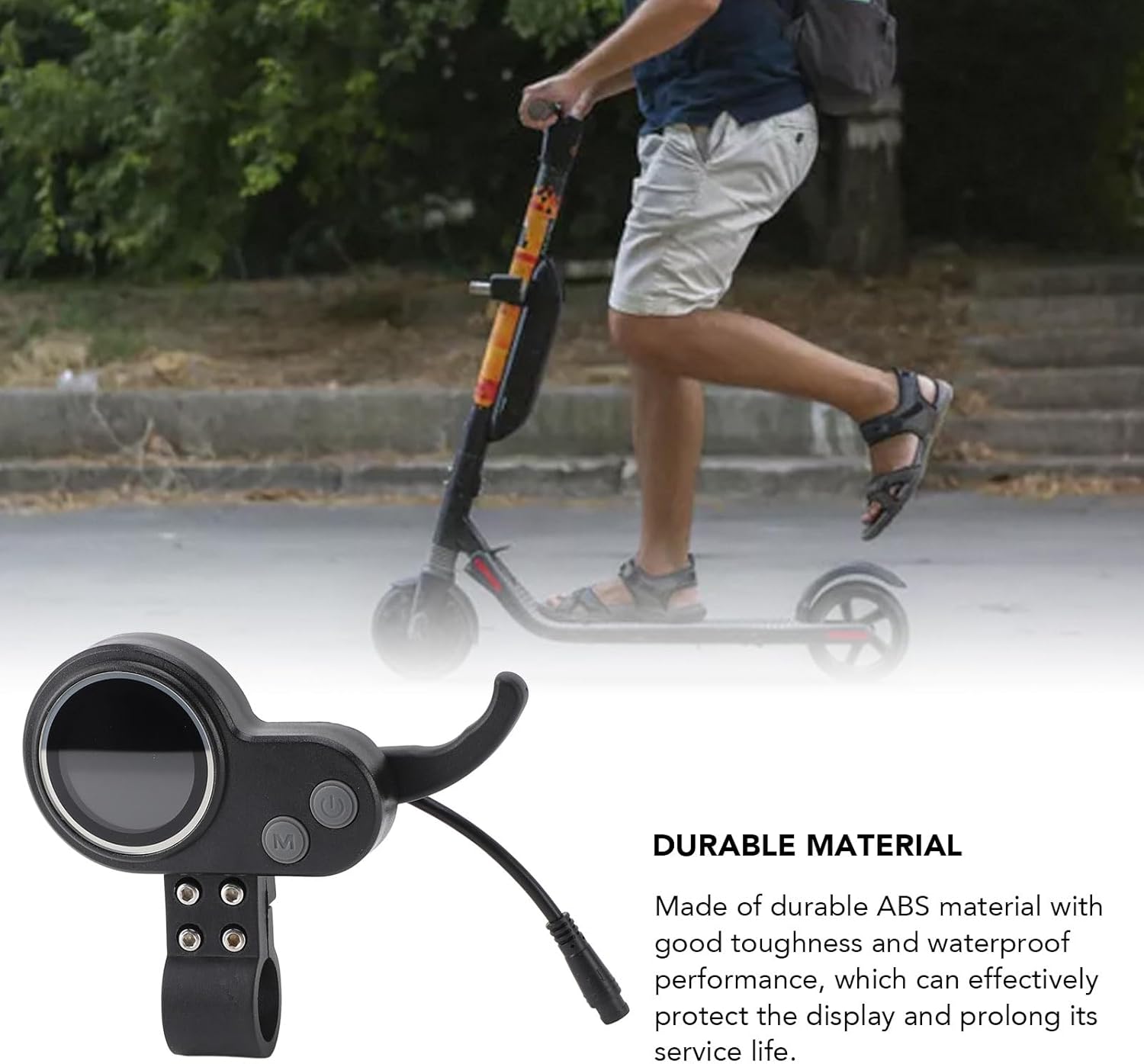 Color Screen Electric Scooter LCD Display 6 Pin Connector, 36-60V Voltage Adjustable with Speed Gear Power Indicator, for 10inch Scooter No.2 Protocol