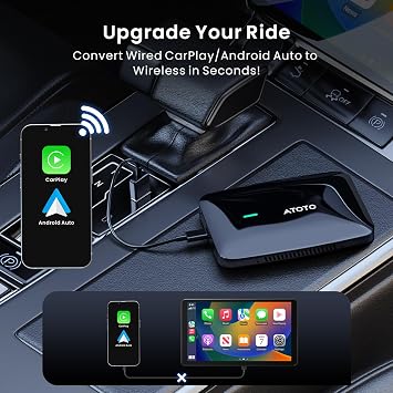 Wireless CarPlay & Android Auto Adapter, Dual-WiFi Magic AI Box