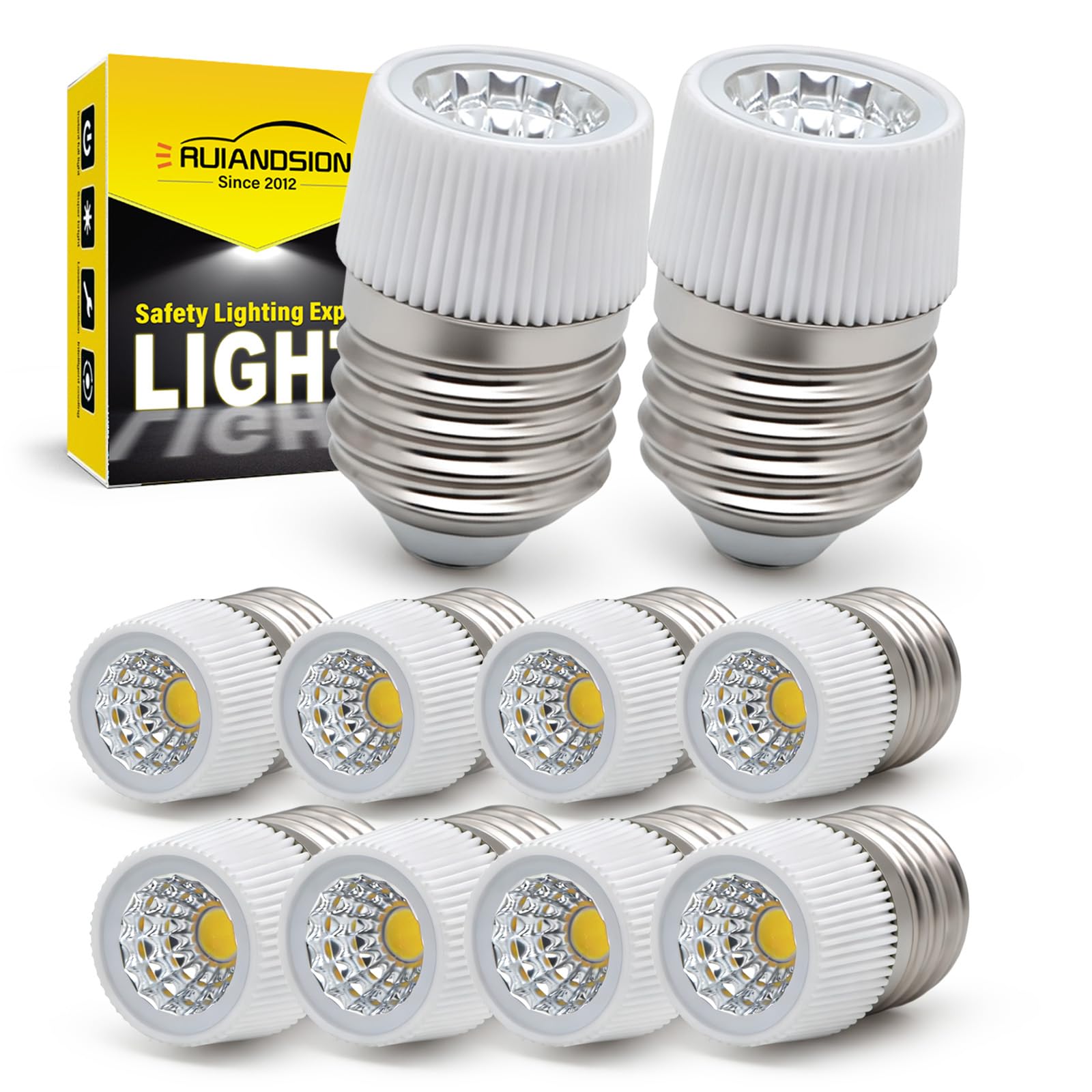 Pack10 foco regulable E27 LED 2W 5000K haz38° cuerpo cerámico AC220 | Luz equilibrada para tiendas, oficinas y exposiciones