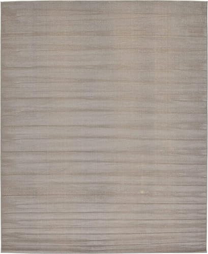 Unique Loom Williamsburg Collection - Alfombra de área, color liso (7 pies 10 pulgadas x 10 pies, rectangular, gris)