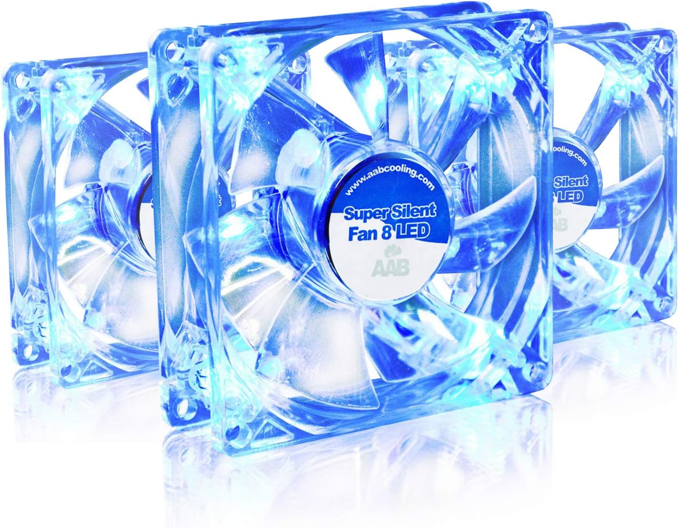 AABCOOLING Super Silent Fan 8 Blue LED Silent and Efficient 80mm Fan