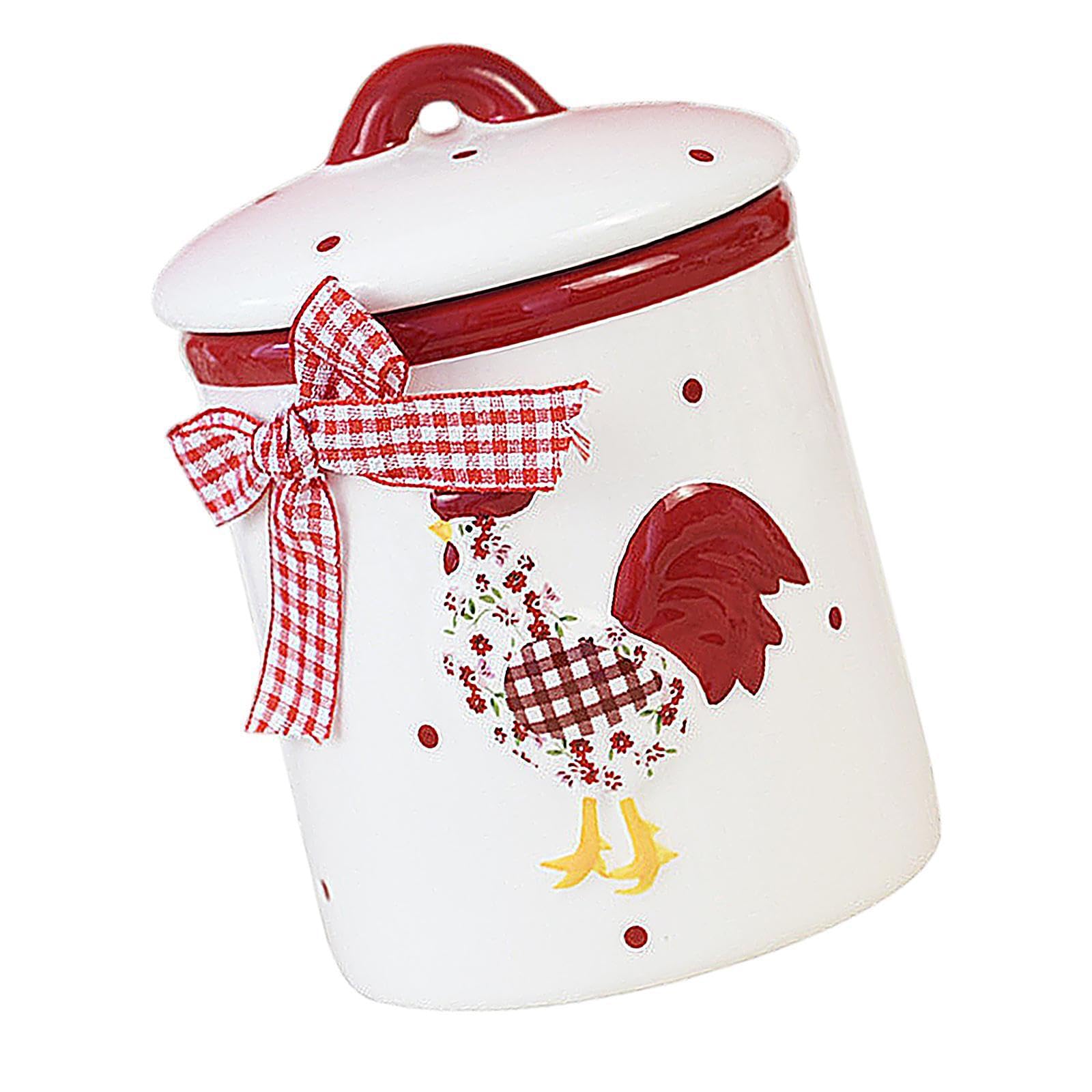 TWISAXC Handcrafted Cookie Jar Kitchen Canister Offers Safe Healthy Storage Solution Stylish Enhances Dining Area Porcelain Canister Storage Container Airtight Lid