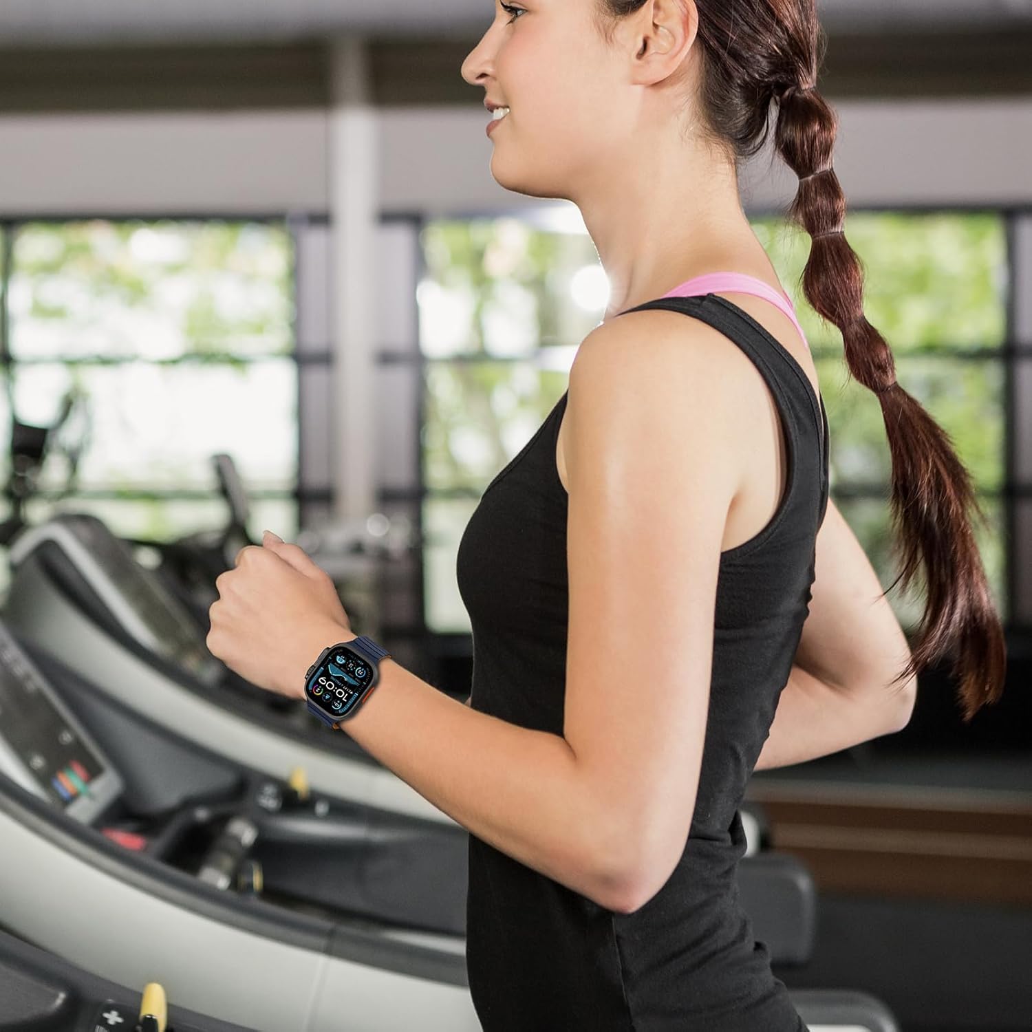 Double Sided Reversible Band Compatible with Apple Watch 49mm 46mm 45mm 44mm 42mm, Magnetic Wristband Soft Silicone Straps for iWatch Ultra 3 2 1 SE Series 11 10 9 8 7 6 5 4 3, Brown Indigo - Image 7