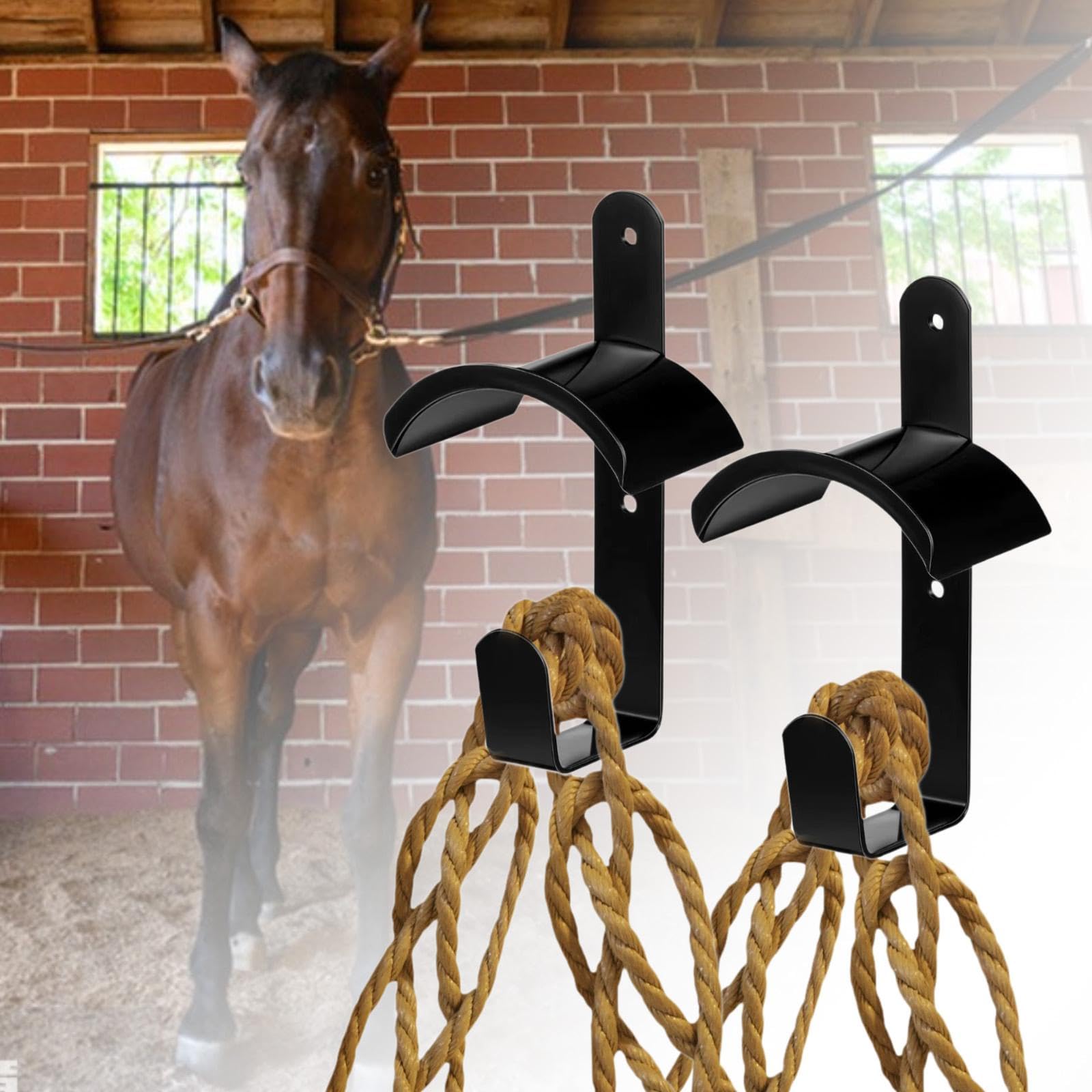 Amazon.co.jp: Generic 馬の手綱フック ハンガーブラケット 馬小屋用品