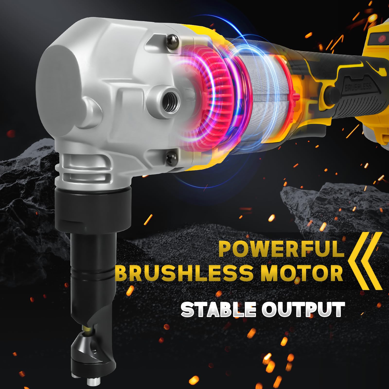 Grignoteuse en métal sans fil pour batterie DeWalt 20 V, grignoteuse sans balais avec 3 vitesses, grignoteuse électrique en acier pour acier inoxydable, aluminium, 30 000 tr/min, sacs poussiéreux, 2