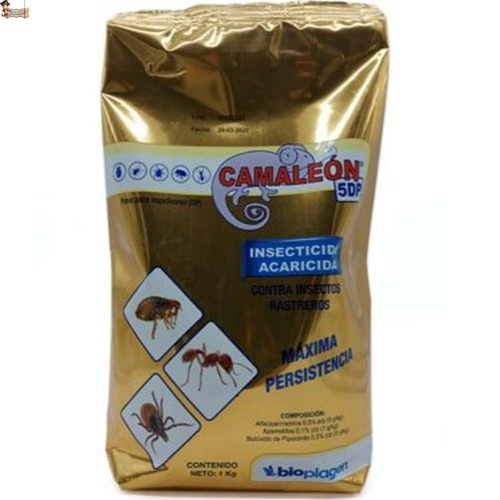 BricoLoco.com Środek owadobójczy w proszku przeciw owadom śledzącym. 2 kg (2x1kg) !!! Pyretroid. Efekt szoku. Zewnętrzne i wewnętrzne. Mrówki, karaluchy, pchły, pluskwy, kleszcze. (2)