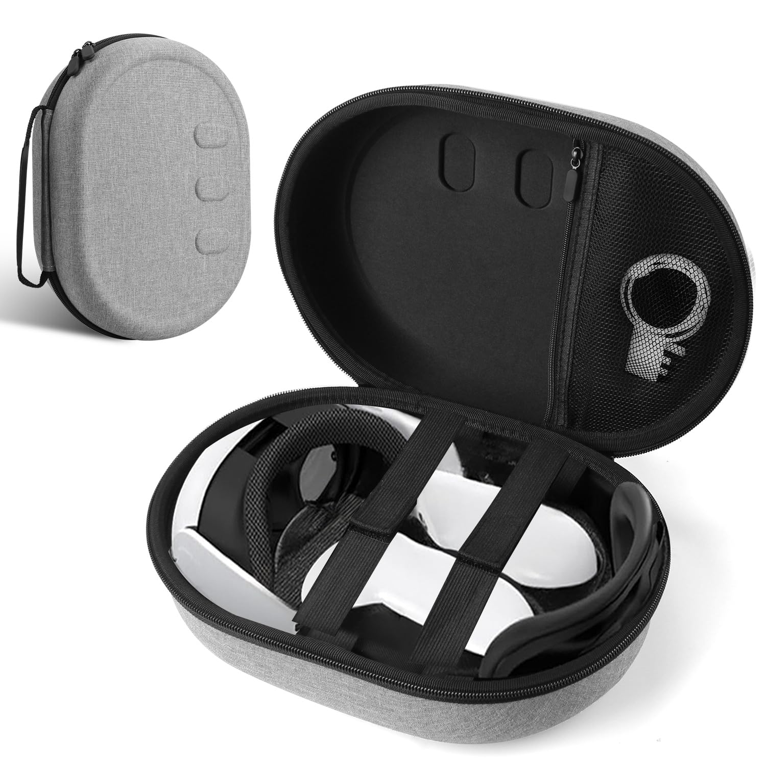 T Tersely Hard Carrying Case - Premium Storage Solution for Meta Oculus Quest 3 VR Gaming Headset - Ideal for Travel and Home Storage (Grey)