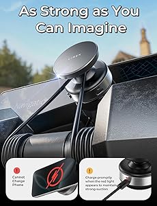 LISEN Suction Phone Mount, Content Creator Vlogging Portable Super Stable Electric Vacuum Magnetic Phone Holder, 360 Adjustable Travel Multi-Scene TikTok for iPhone 17 Pro Max Air 16e 16 15 14 13