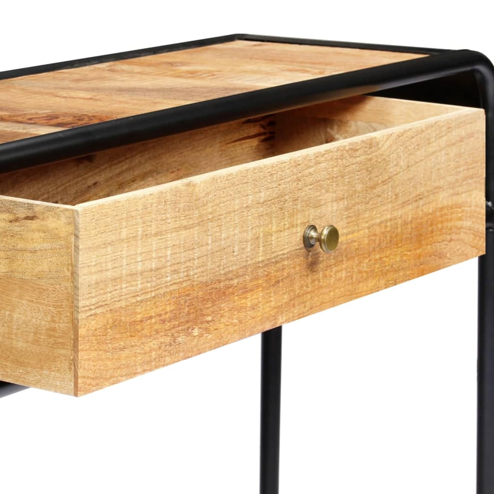 Homgoday Mesa Consola de Madera Maciza de Mango 118x30x75 cm Mesas auxiliares de salón,Mesa Consola Recibidor Mueble de Entrada Estrecha Clásica