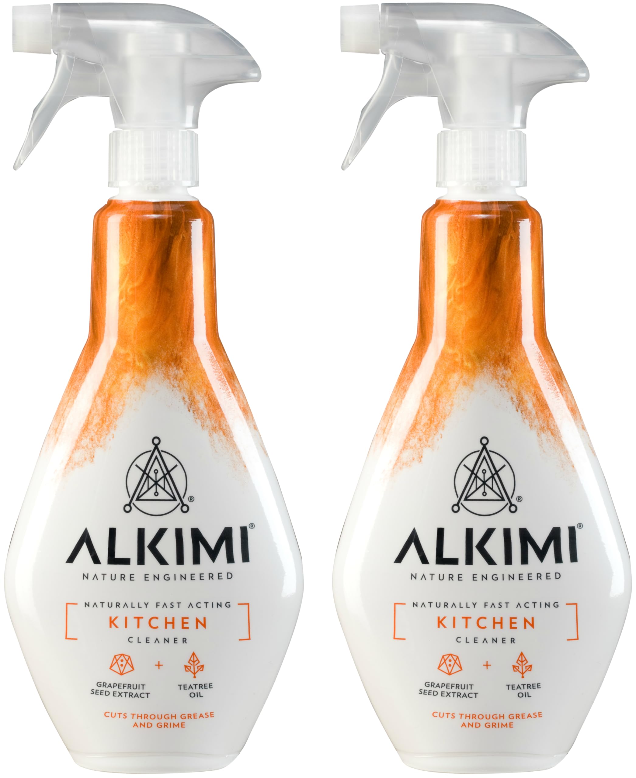 ALKIMI Kitchen Cleaning Spray, Pack of 2 – Powerful Cleaning, No Harsh Chemicals, with Natural Grapefruit Seed Extract & Tea Tree Oil