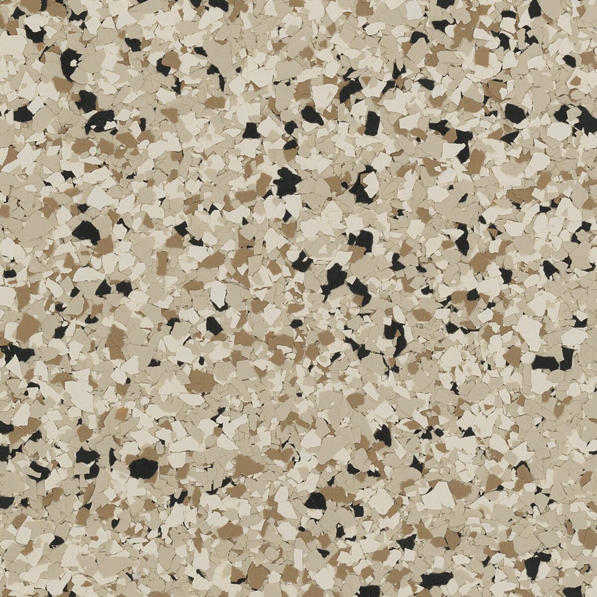 1/4" Decorative Floor Coating Flakes for Epoxy Flooring - Enhances Interior/Exterior Surfaces - for Garages, Basements, More - Premade Blends (20 Pounds, Desert Sand Blend)
