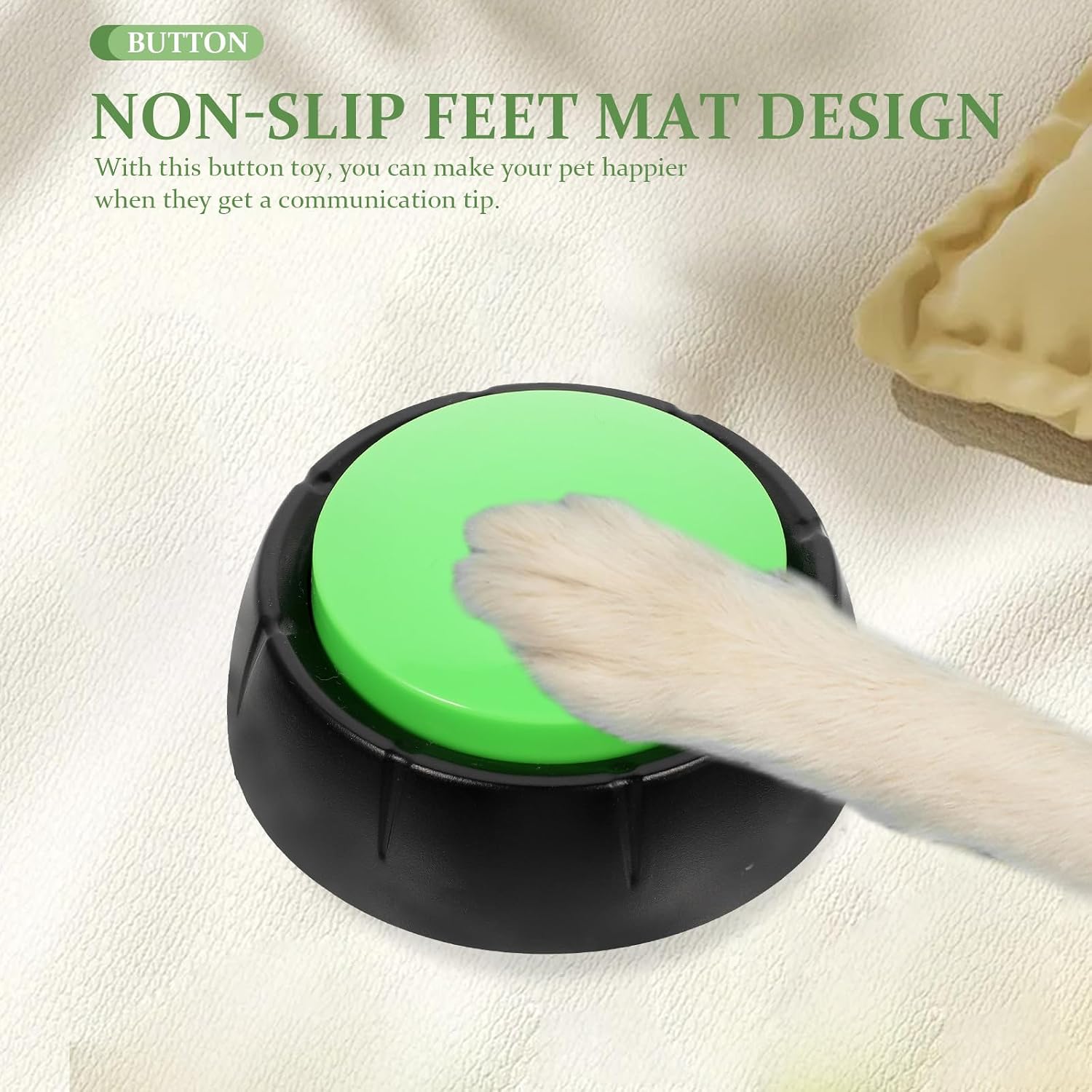 DOITOOL 4pcs Interactive Dog Talking Buttons for Puppies and Dogs, Wear-Resistant Abs Material with Easier Pressing and Recording Function, for Home Communication and Training Random Color