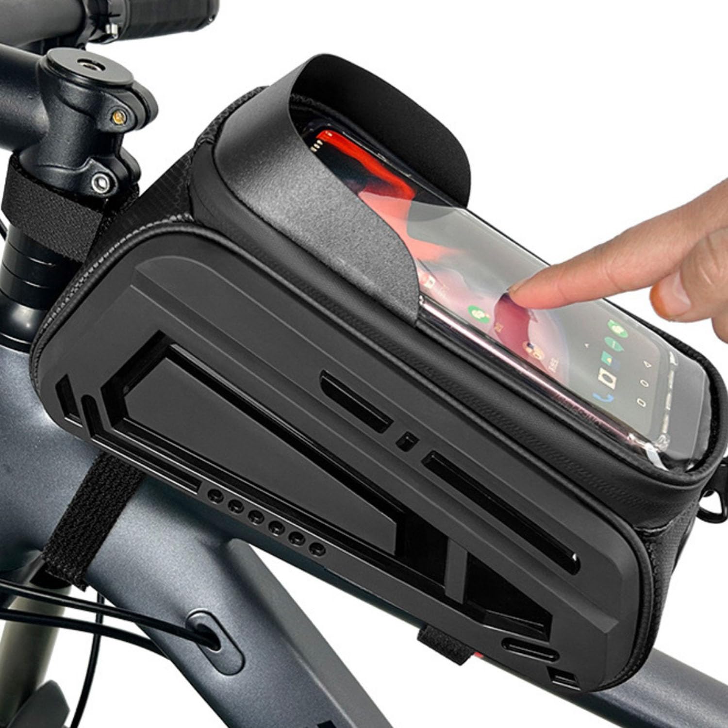 Sacoche Cadre Vélo Étanche for Specialized Rockhopper 2013–2026 avec Écran Tactile TPU Sac Avant Rigide Téléphone Portable Sacoche Tube Supérieur