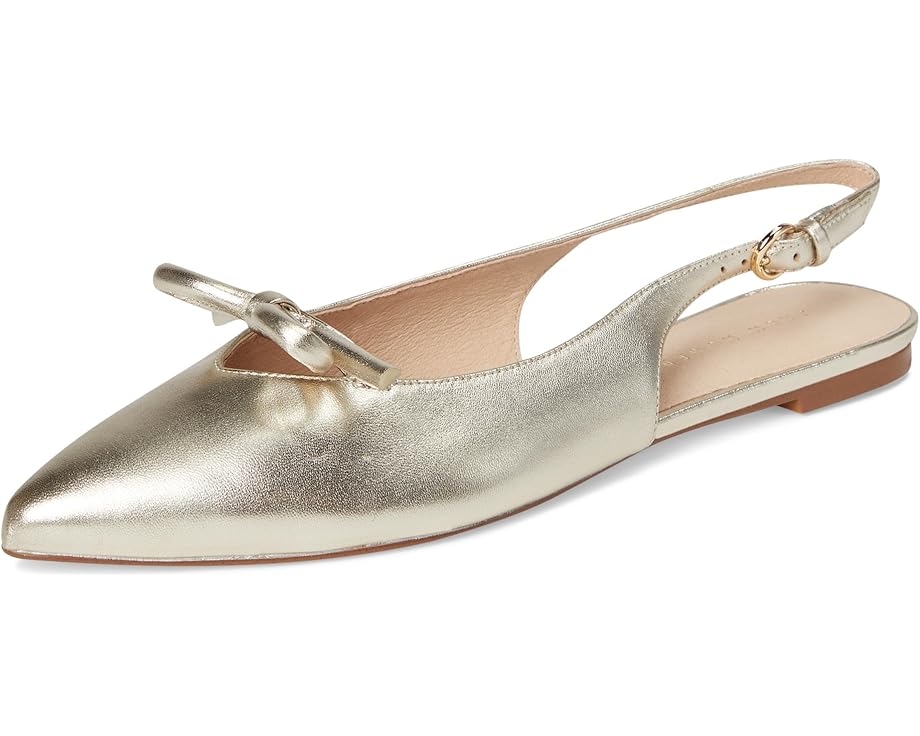 Jack Rogers Lennox Flat Sling - Metallic Nappa - Front View