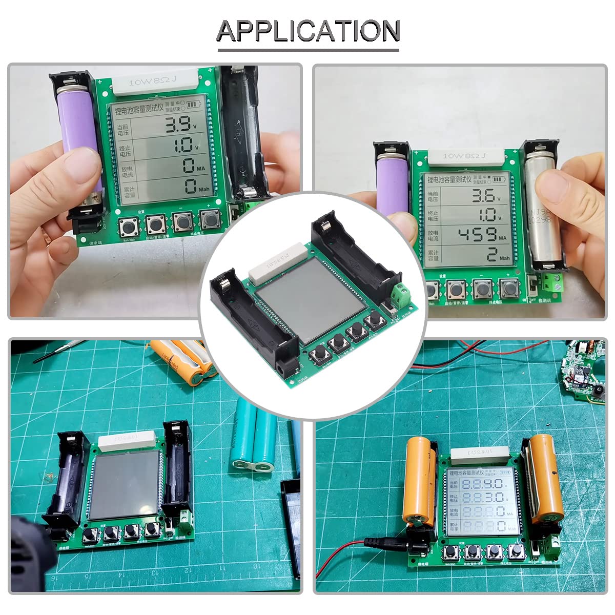 Modulo tester di capacità della batteria al litio 18650 XH M239 Misurazione digitale ad alta precisione MAh MWh Display digitale DC 5-12V con cavo maschio DC cavo rosso e nero