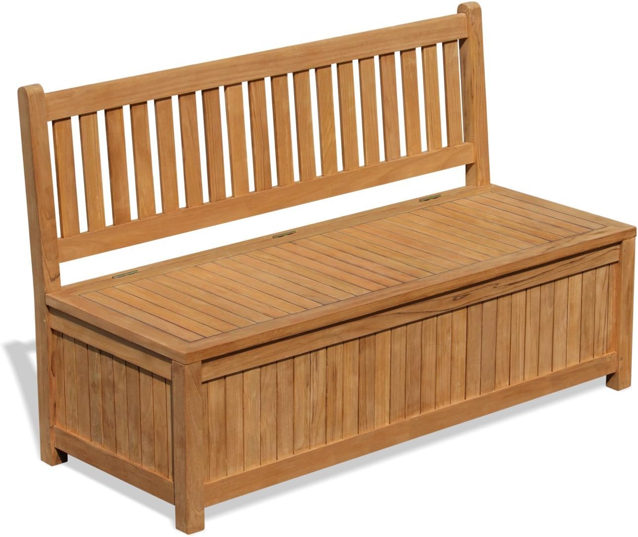 Jati York 1.5m Teak Garden Storage Bench GradeA Teak 3Seater