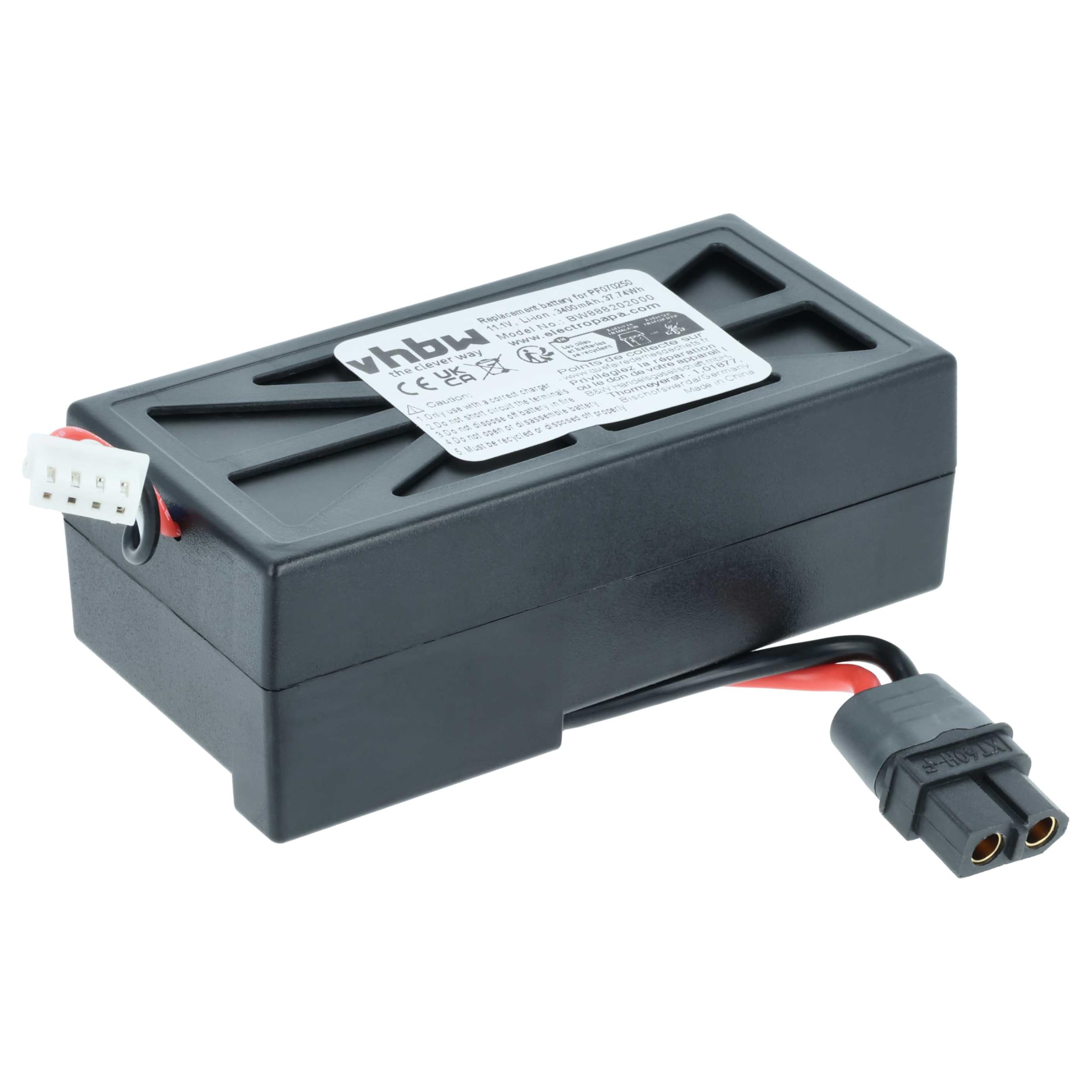 vhbw 1x batteria sostituisce Parrot PF070250 per drone quadricottero multicottero (3400mAh, 11,1V, Li-Poly)