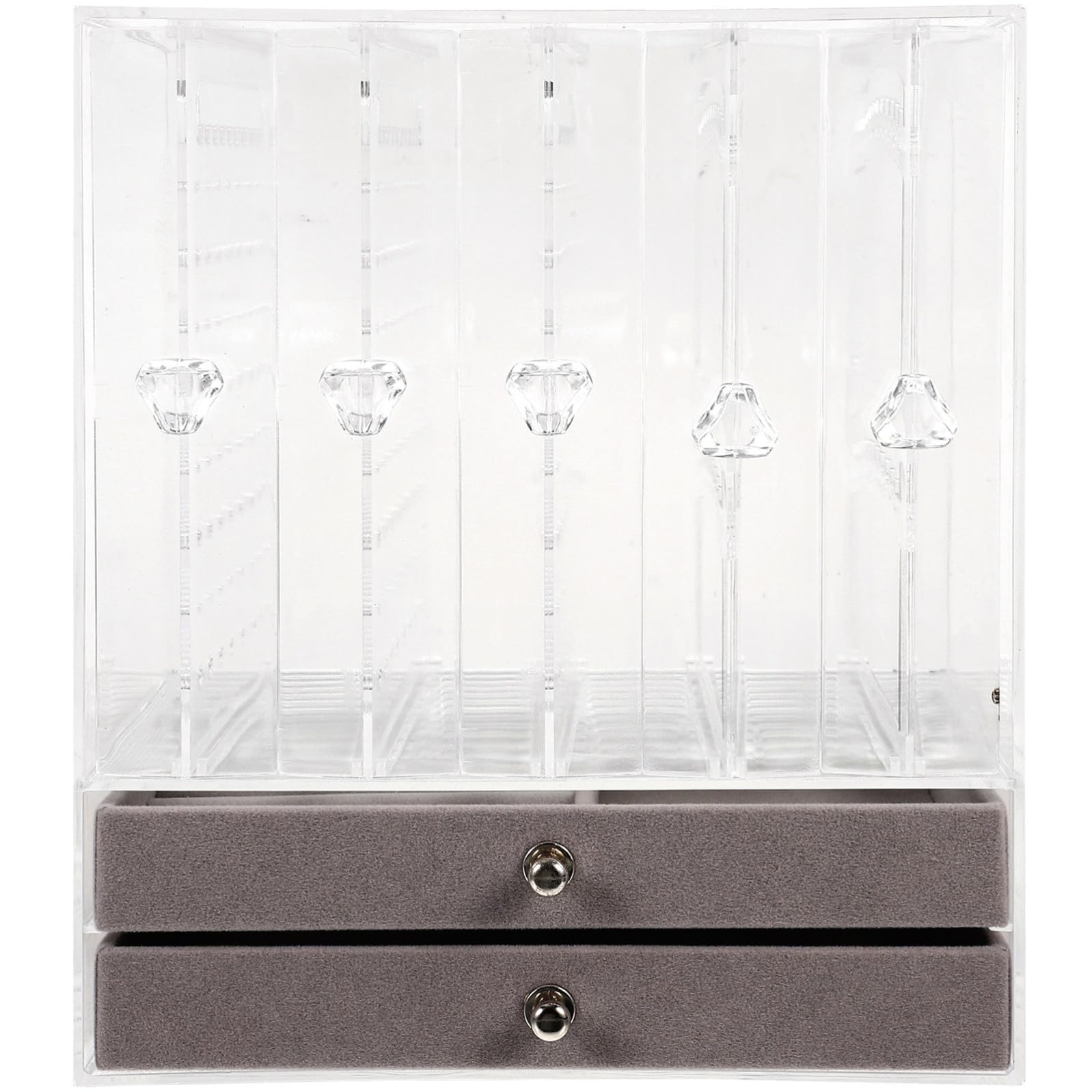 Scatola Organizer Gioielli Acrilica con Cassetto Doppio per Collane