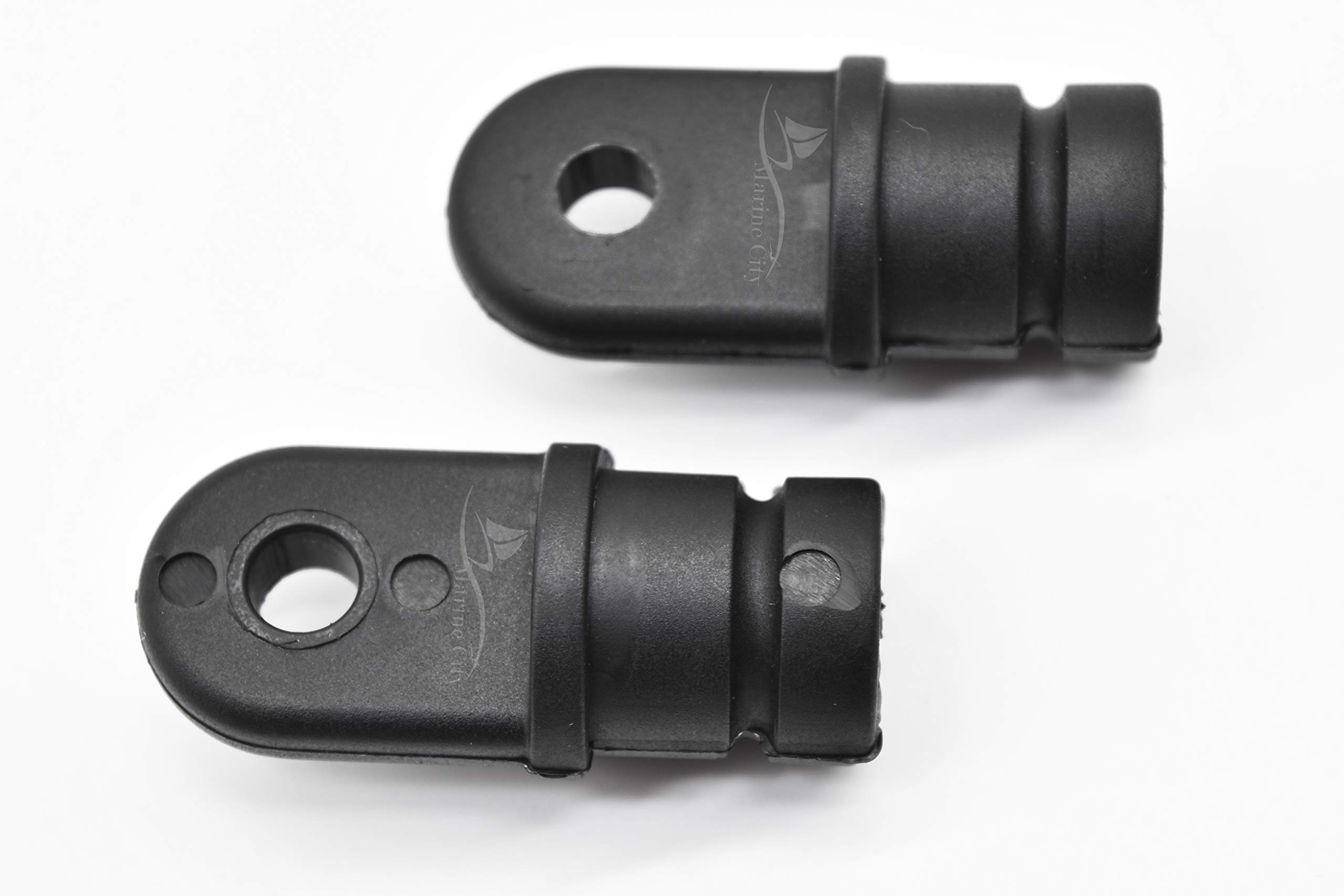 MARINE CITY Lightweight Black Nylon Bimini Top Round Inside Eye End | Outer Diameter 7/8 Inches | Ideal for Marines, Boats, Yachts, Ships - Hardware Accessories