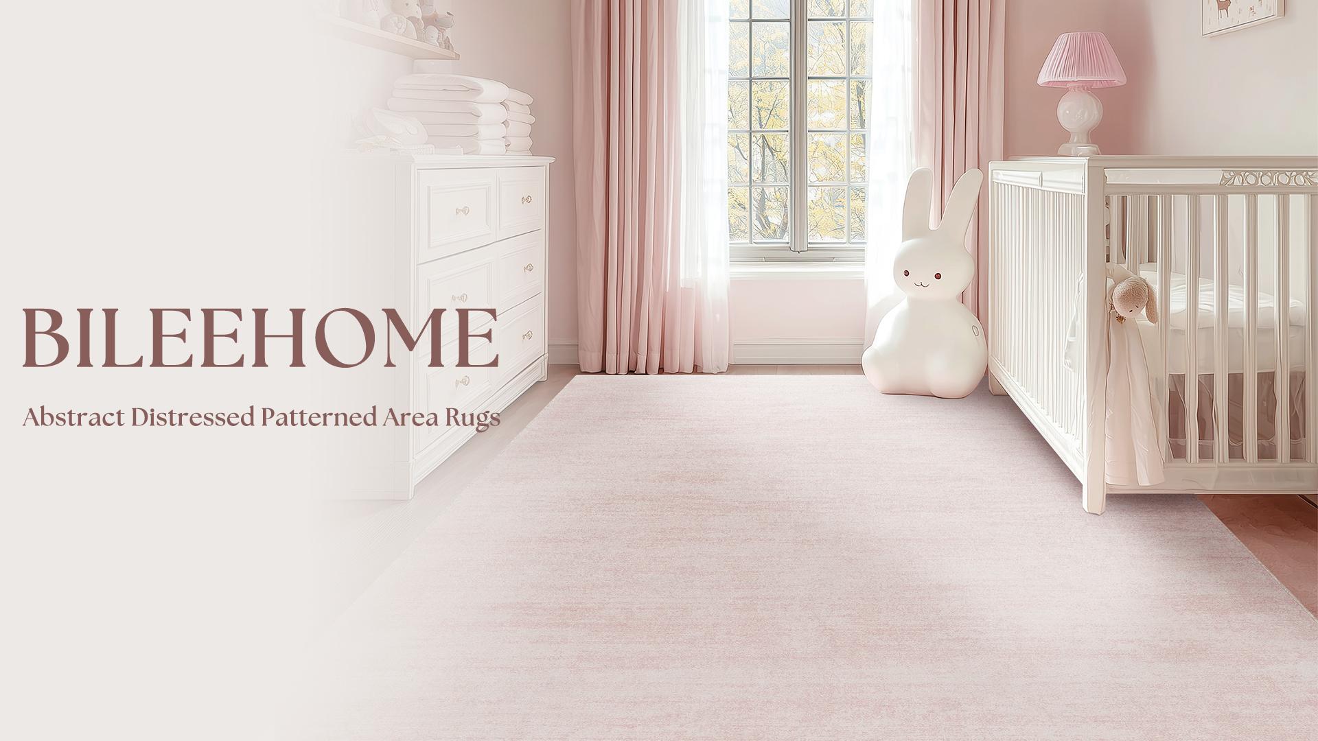 Tapete BILEEHOME rosa 5x7 ft lavable moderno boho miniatura 7
