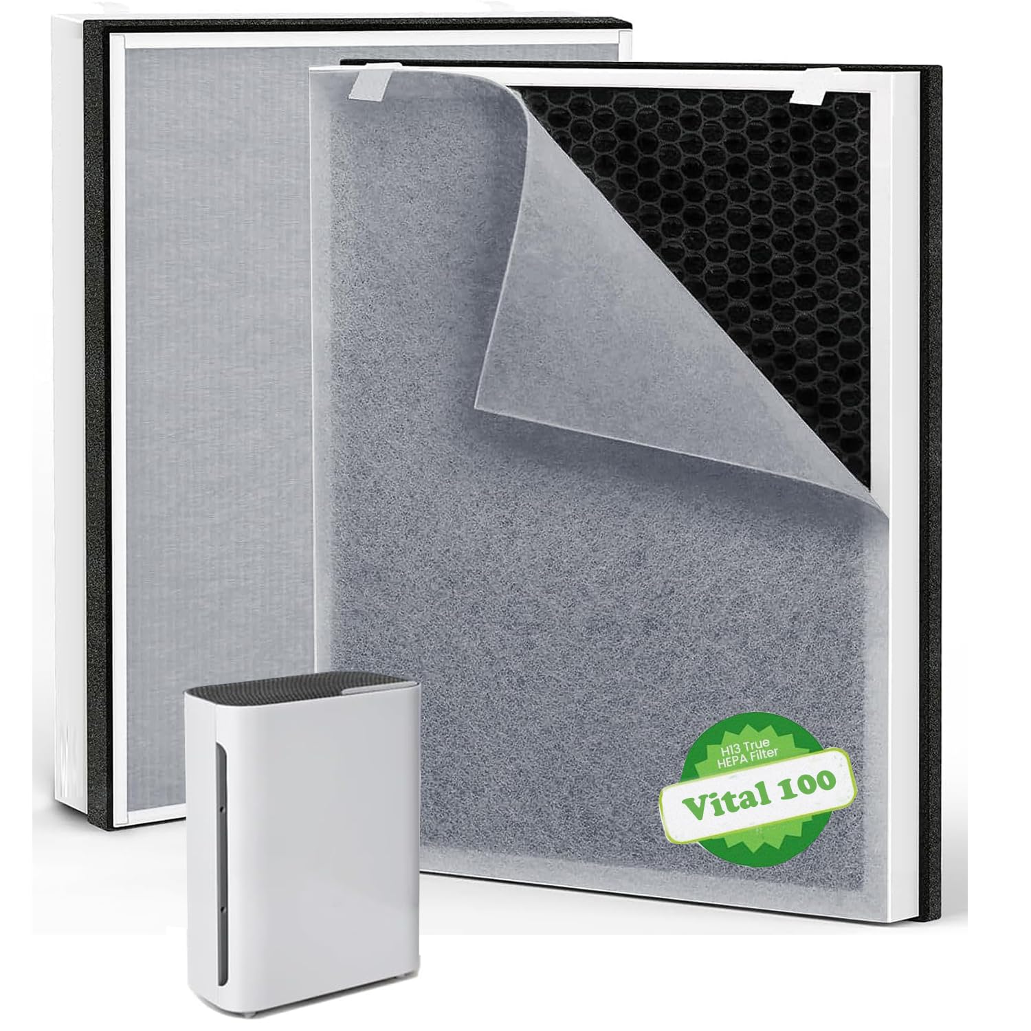 Amazon.co.jp: Vital 100 True HEPA 交換用フィルター 2個パック Vital