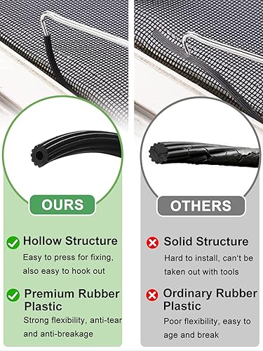 Miniatura 2 de Kit de reparación de pantalla herramientas de pantalla 3 en 1, incluyendo rodillo de pantalla, ranura de pantalla de 0.14 pulgadas x 32 pies, gancho