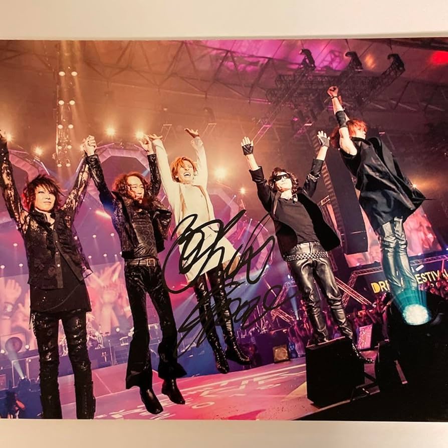 YOSHIKI直筆サイン入り生写真X JAPAN 林佳樹 X-JAPAN YOSHIKI直筆サイン入り写真当選書付