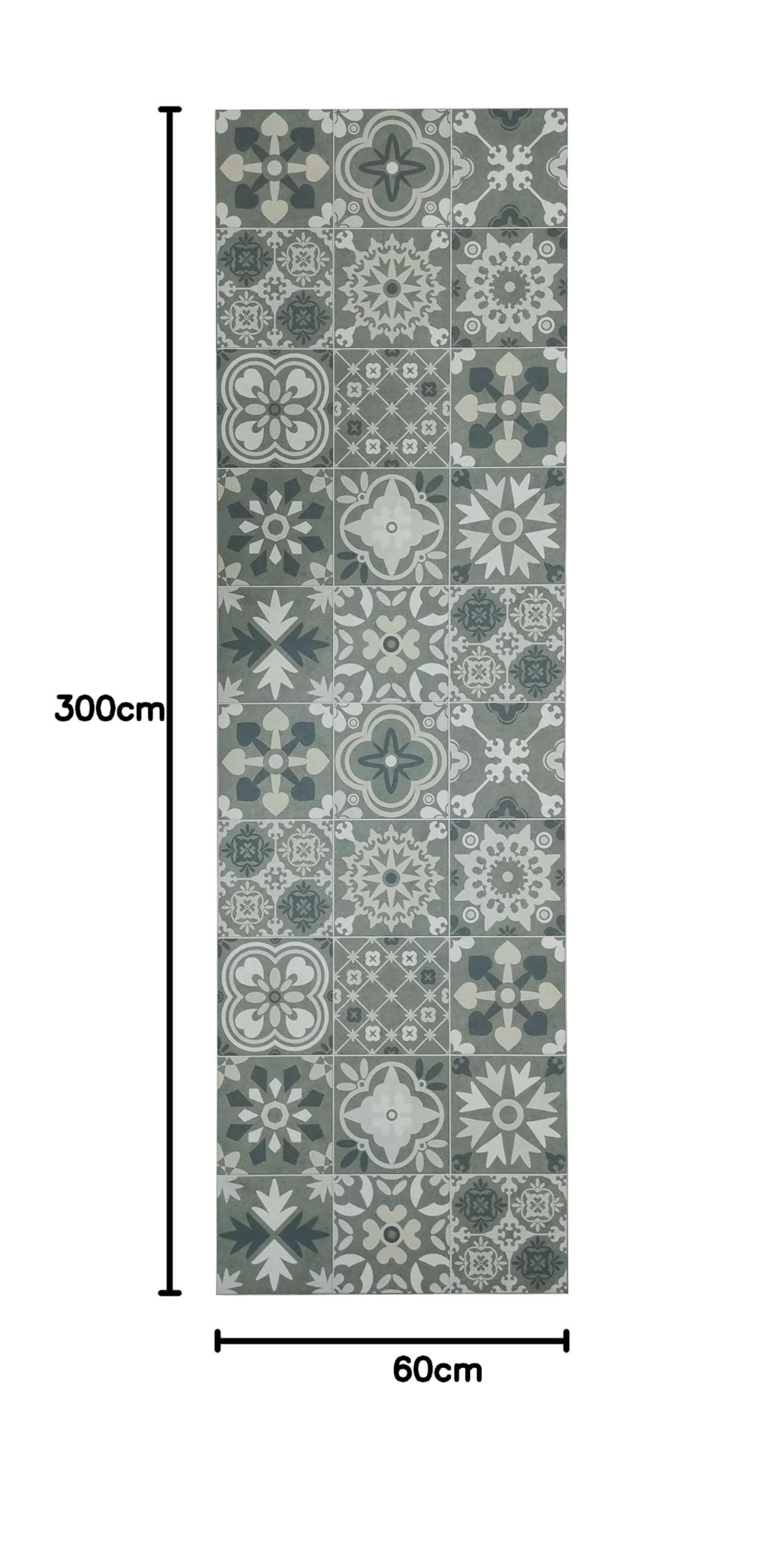 Tadi & Imperio1979 Tapis de Sol en Vinyle hydraulique avec Bleu, Or et Argent, pour Couloir pour Salon, Cuisine, Chambre à Coucher ou Moquette, Vinyle hydraulique, Article 867