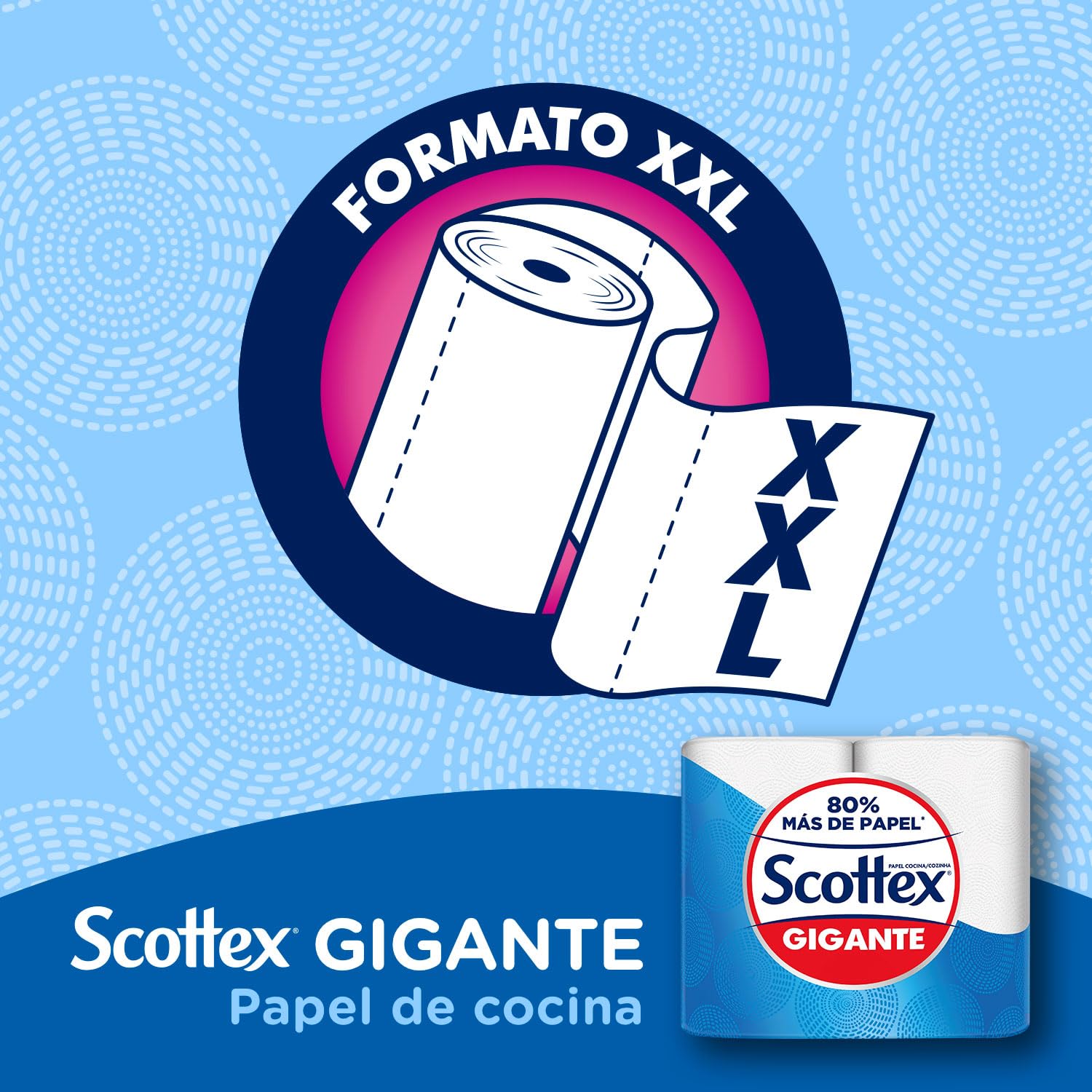 Scottex Papel de Cocina Gigante | 6 Rollos XXL con 80% Más de Papel | Rollo de Cocina Multiusos, Alta Absorción y Resistencia | Certificación FSC | Formato Ahorro | Rollo de Cocina Multiusos, Alta Absorción y Resistencia | Certificación FSC | Formato Ahor