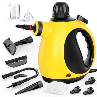 Pressurized Handheld Steam Cleaner with 11-Piece Accessory Set, 1200W Multi-Purpose Steamer for Cleaning Upholstery, Car, Floor, Kitchen, Bathroom, Window, Grease and More - Amazon product rated Grade A