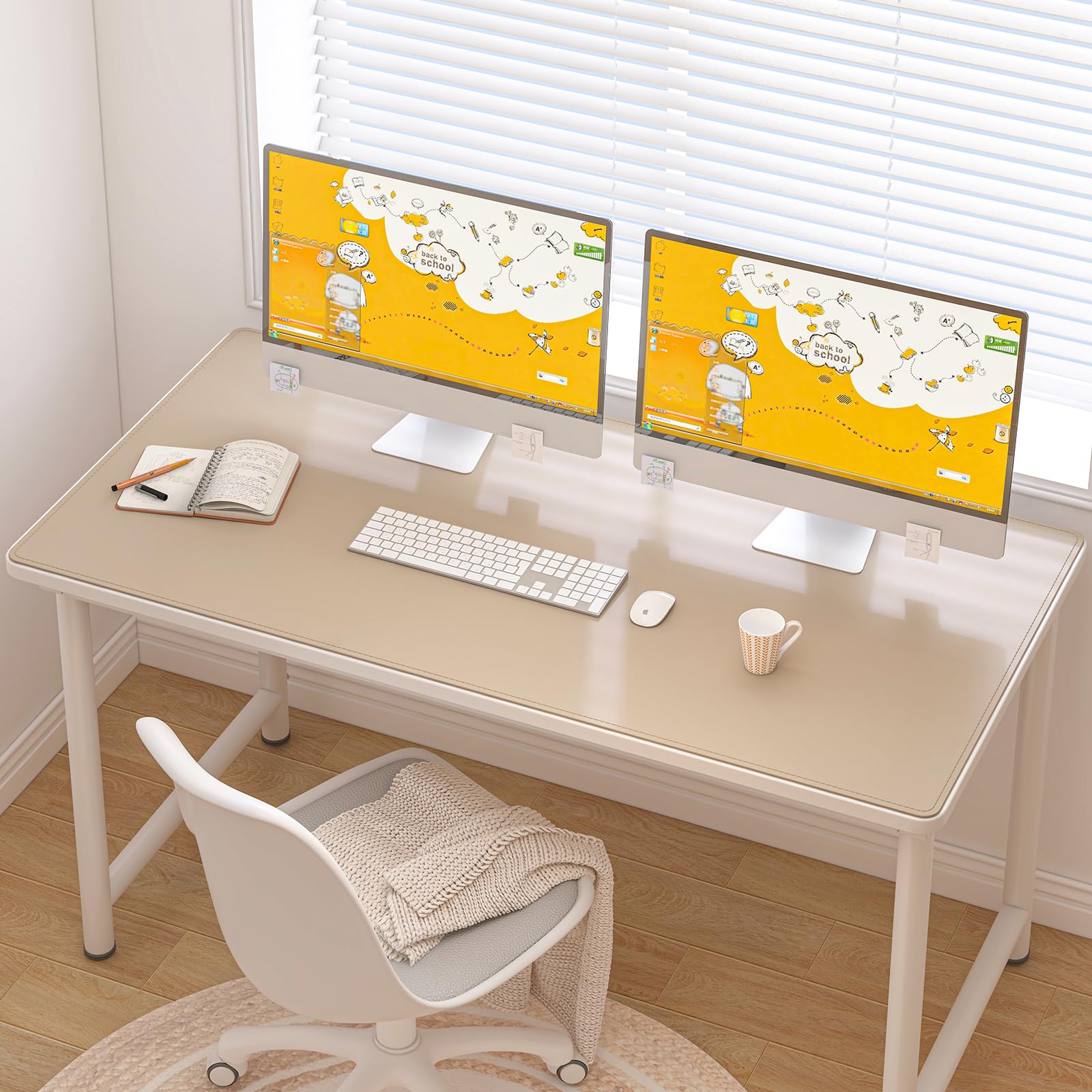 DAWNTREES Desk Mat, 120 x 60 cm, Beige